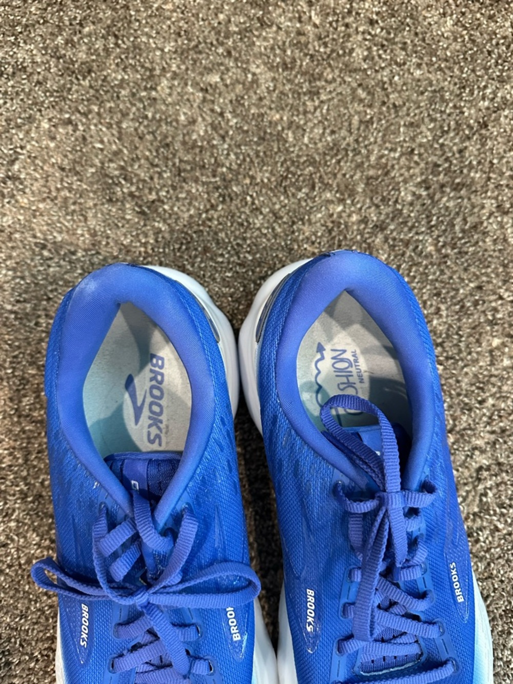 Brooks Glycerin 20 Blue White Ombre Cushion Running Shoes Men's Size 13 - Picture 5 of 7